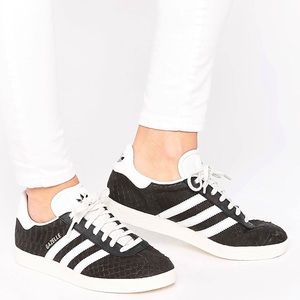 Adidas Originals Gazelle Sneakers Faux Snake Black